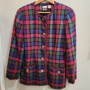 Dress Emporio Oleg Cassini Vintage Wool Blend Blazer Size 10